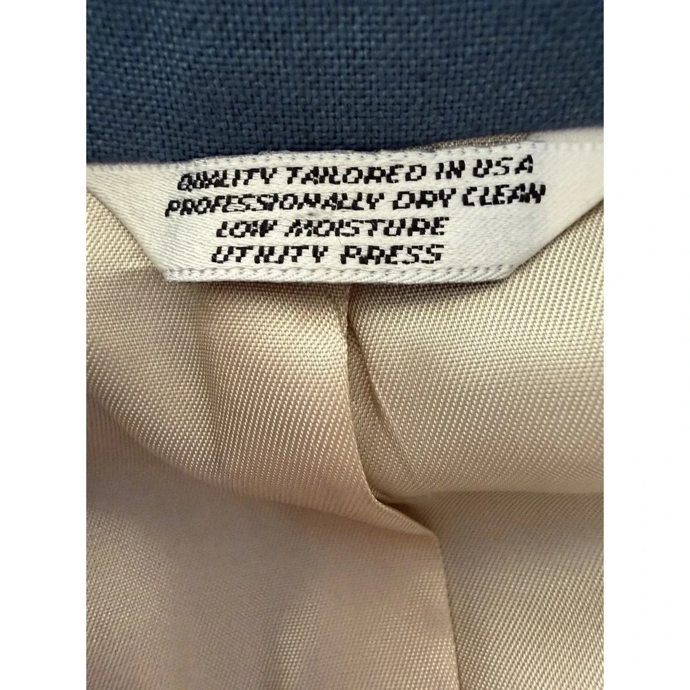 Palm Beach Men's Blue Blazer Two-Button Single Vent Notch Lapel Inner Pockets  M